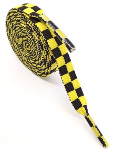 Shoe strap check - black, yellow